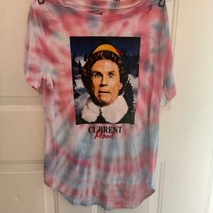 ELF Pink and White Graphic Relaxed Tee